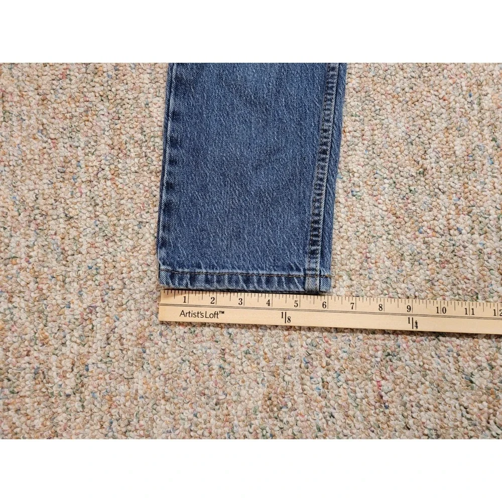 Levis 502 Regular Taper Jeans Mens 30x30 Blue Distressed Denim Pants